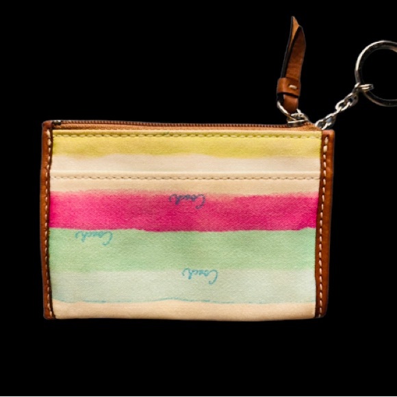 Authentic Coach Rainbow Stripes wallet - Picture 2 of 2